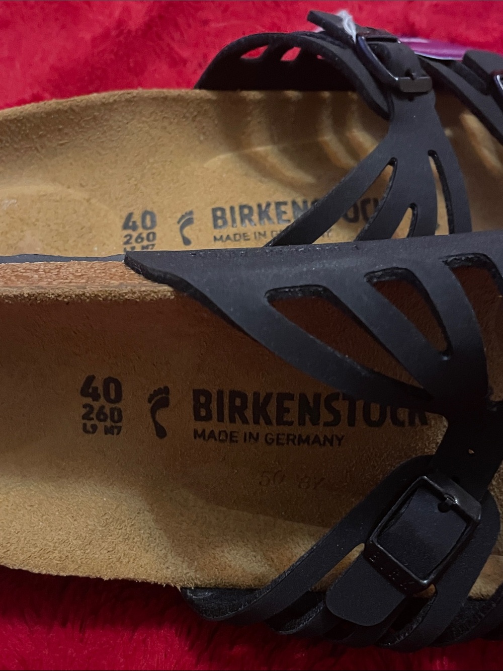 Birkenstock Black Granada Multi-Strap Cork Footbed Sandals - final markdown. - Picture 4 of 4